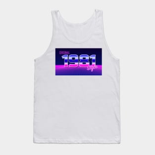 Original 1981 Style - 80s Neon Grid Nostalgia Tank Top